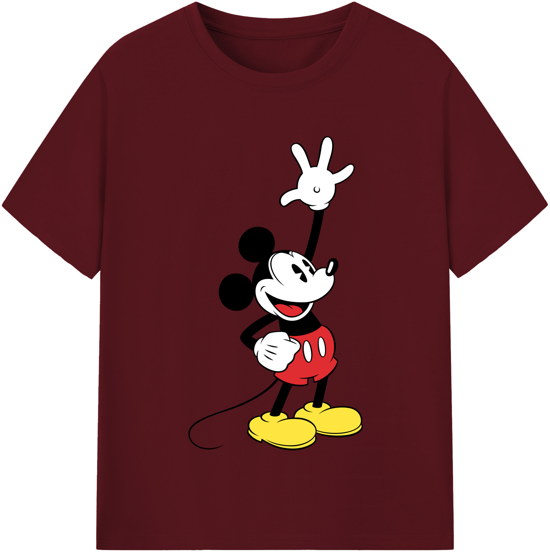 （画像用） ミッキーマウス Mickey Mouse 綿100％半袖Tシャツ（フロントプリント）